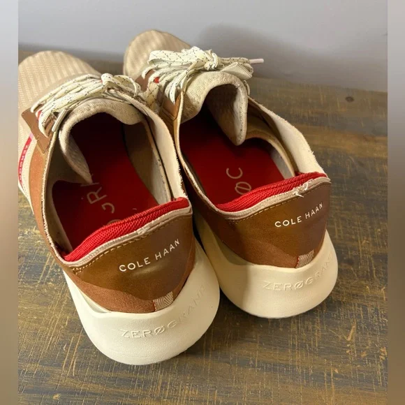 Men's Beige and Brown Cole Hann Zero Grand Sneakers Size 12 - Picture 4 of 7